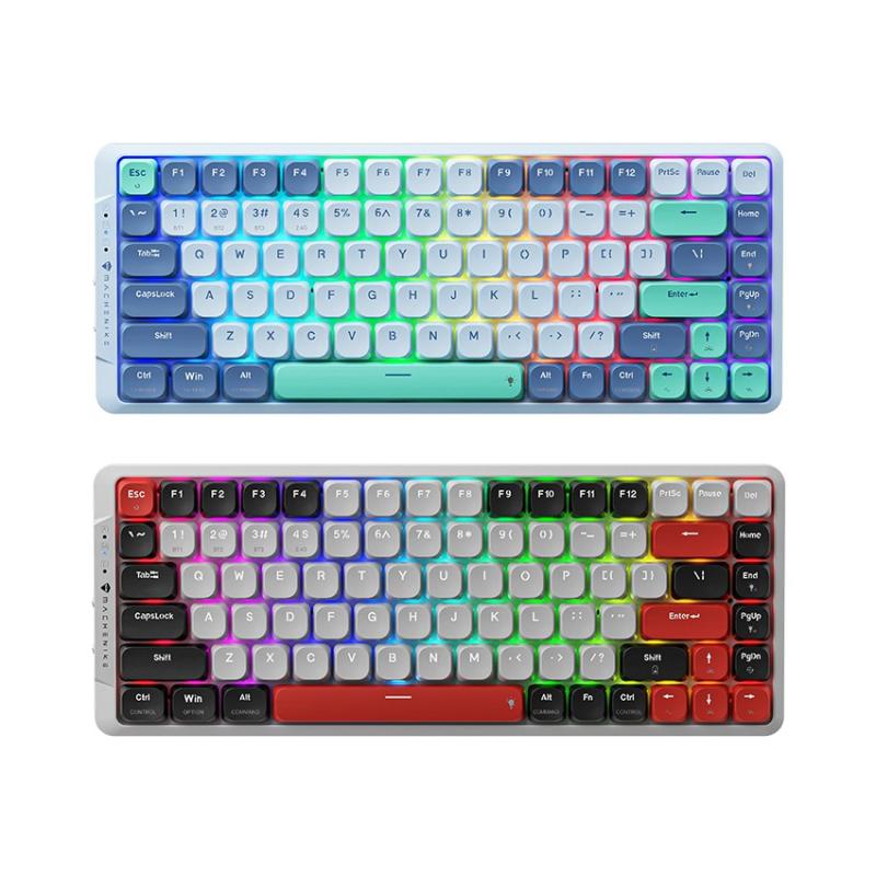 Bàn phím cơ Machenike Air50-B84W Tri-Mode RGB (Blue/Red)