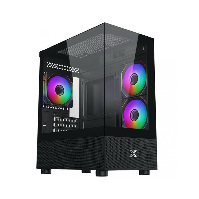 Case Xigmatek Alphard M 3GF (mATX/Mid Tower/3 fan vô cực) màu đen