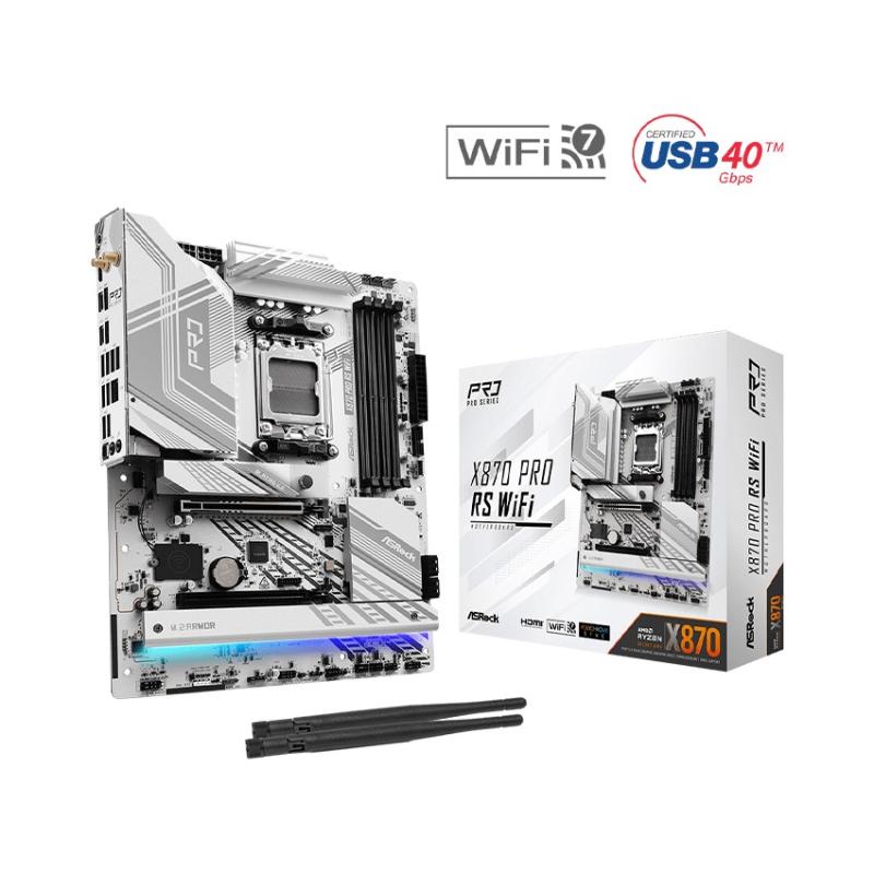 Mainboard ASRock X870 Pro RS Wifi (Chipset AMD X870, Socket AM5, DDR5 256GB, ATX)