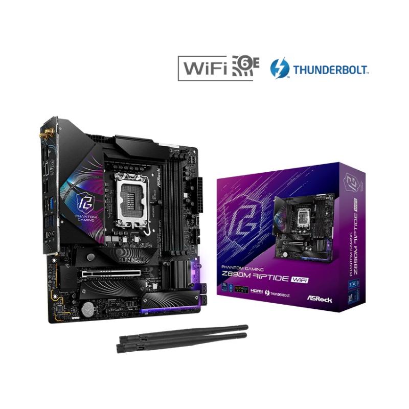 Mainboard ASROCK Z890M Riptide WiFi (Chipset Intel® Z890, Socket LGA 1851, DDR5 256GB, ATX)