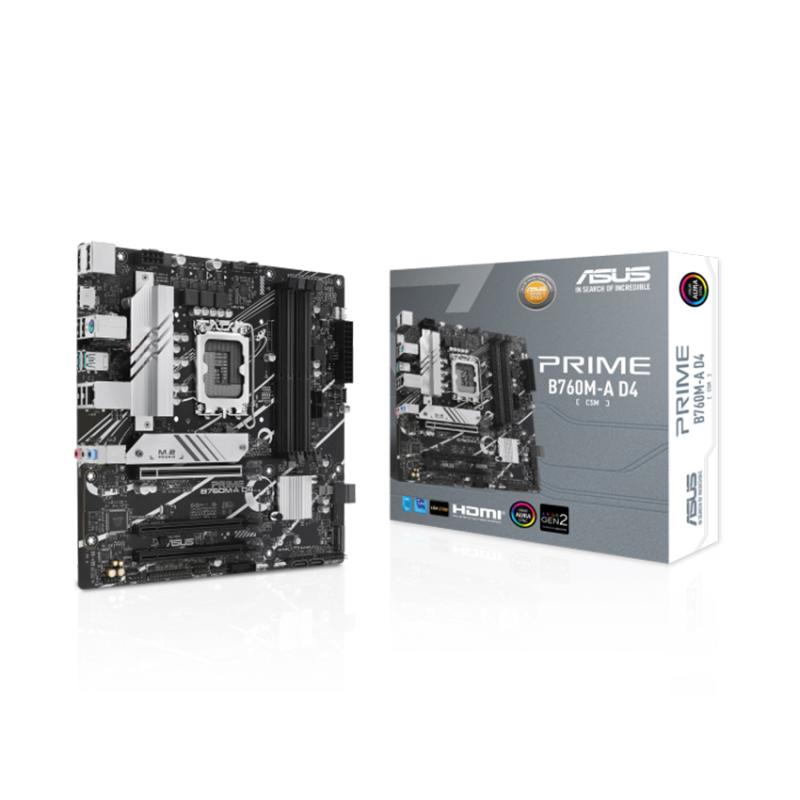 Mainboard ASUS PRIME B760M-A D4-CSM (Intel B760, LGA1700, 4 x DDR4 128GB, M-ATX)