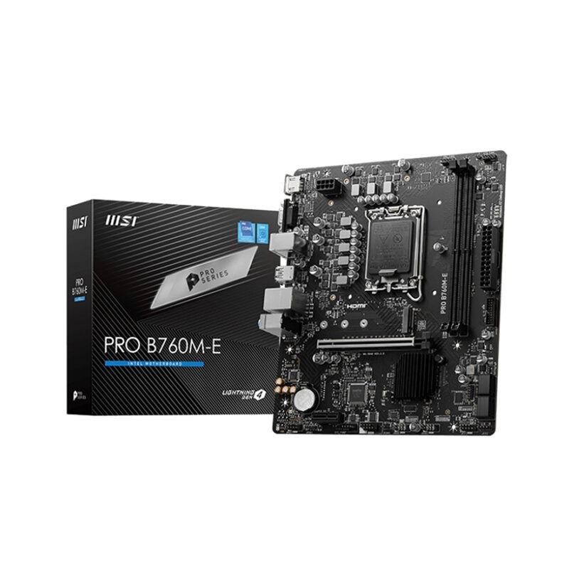 Mainboard MSI PRO B760M-E ( Chipset Intel B760M, Socket LGA1700 , DDR5 64GB, MATX )