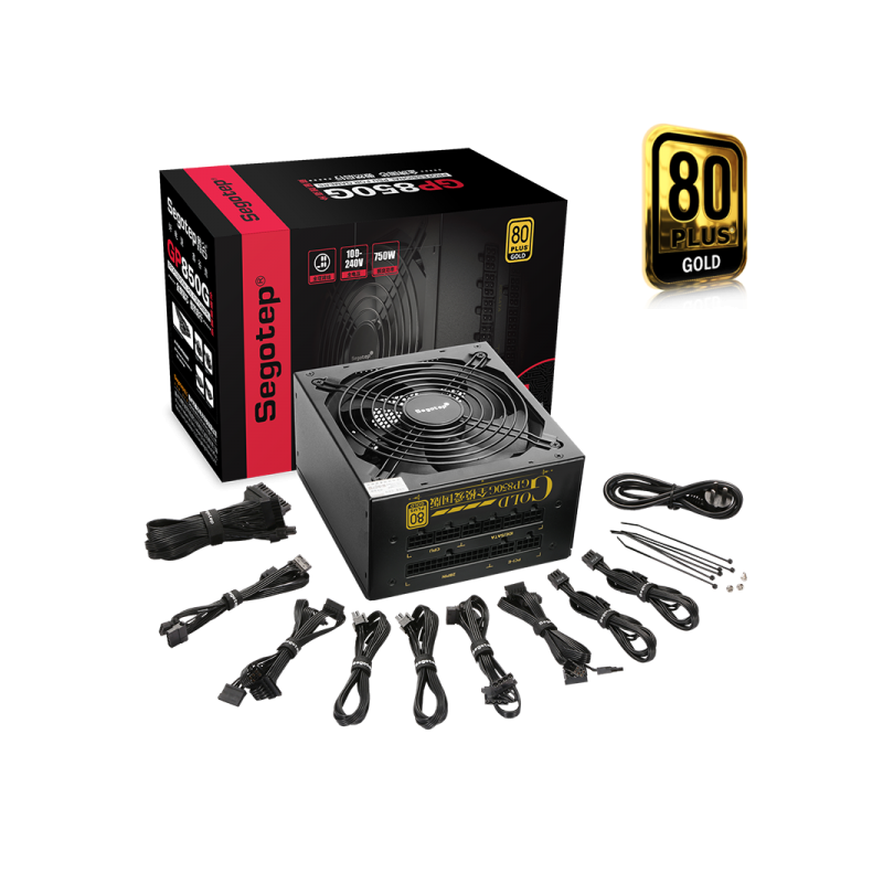 Nguồn máy tính Segotep SG-850G GP850G 750W-80Plus Gold Certified Fully-Modular